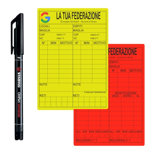 Cartellini Riscrivibili 10x7.5 cm calcio a 11 PERSONALIZZABILI